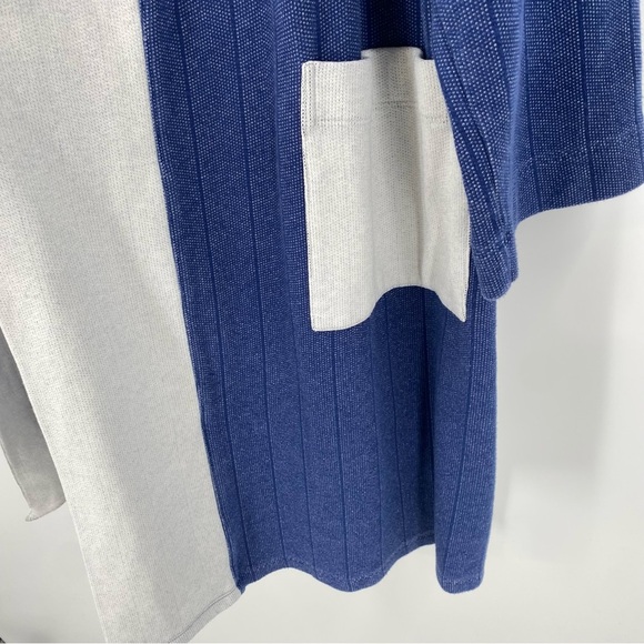 Cosabella Blue and White Cotton Blend Robe Medium - Picture 6 of 10